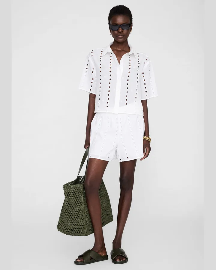 Broderie Shirt & Short Set — Anine Bing